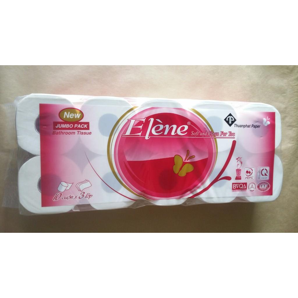 Giấy Vệ Sinh Elene Hồng 10 Cuộn 3 Lớp