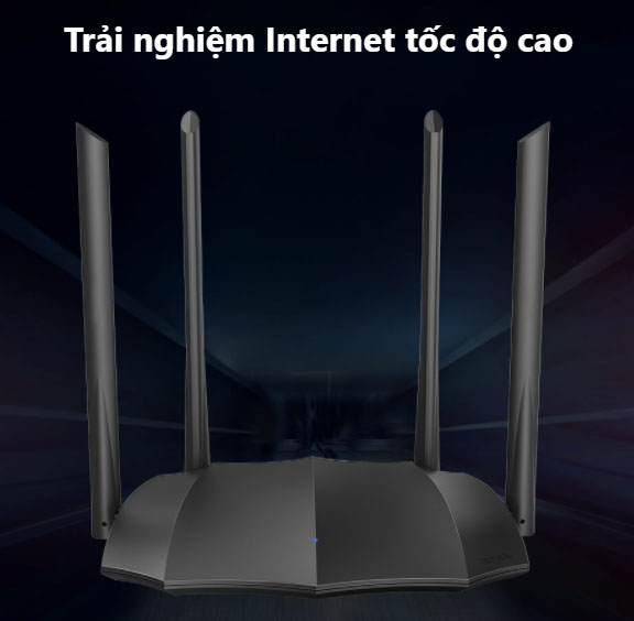 Bộ phát wifi 4 râu chuẩn AC 1200Mpbs băng tần kép Wireless Router AC8 Tenda hàng chính hãng