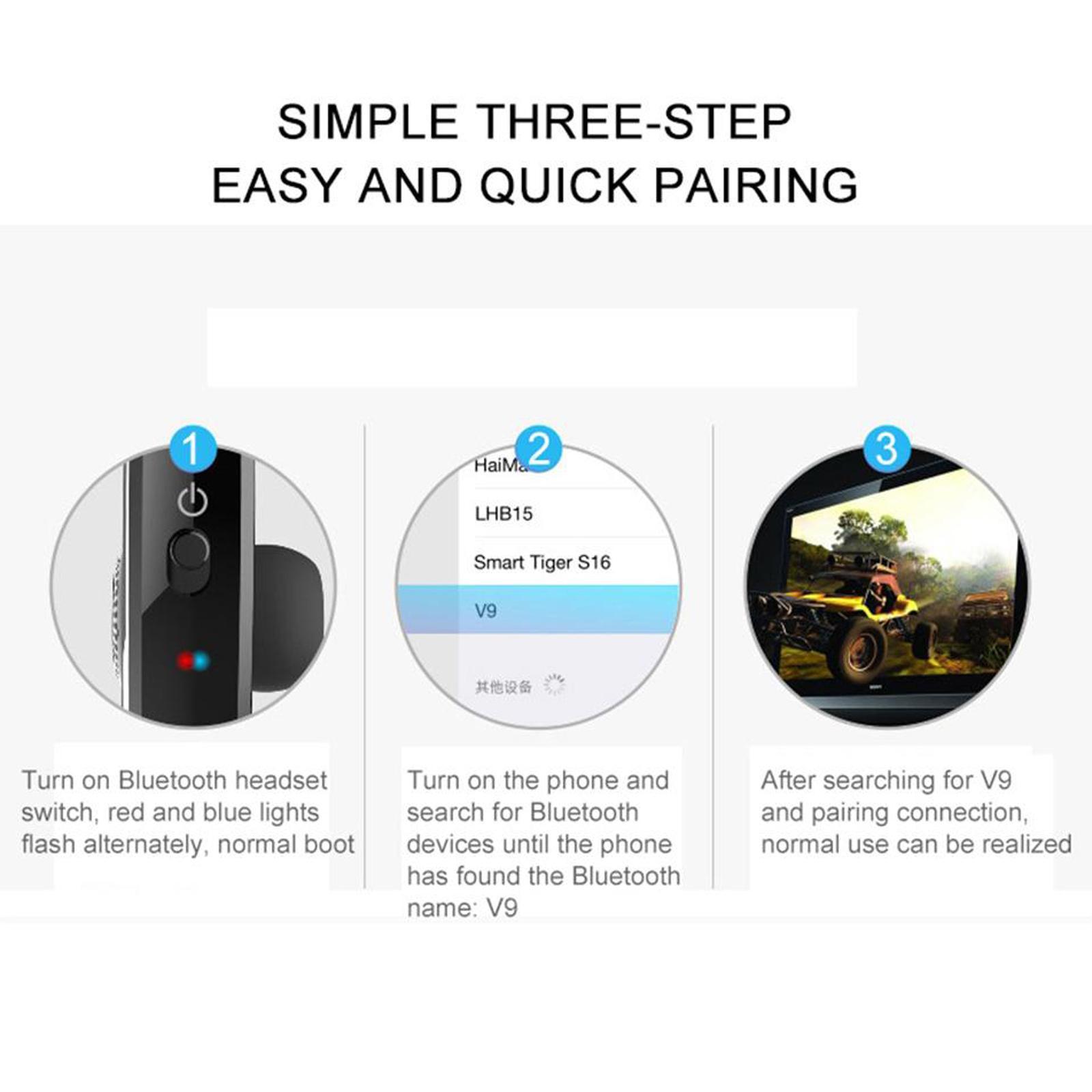 2X Bluetooth Headset Noise Cancelling with Microphone for Cell Phone Driving