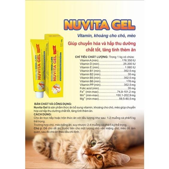 NUVITA GEL Vimedim Thức ăn dạng Gel bổ sung vitamin, khoáng cho chó mèo chuẩn tuýp nhôm