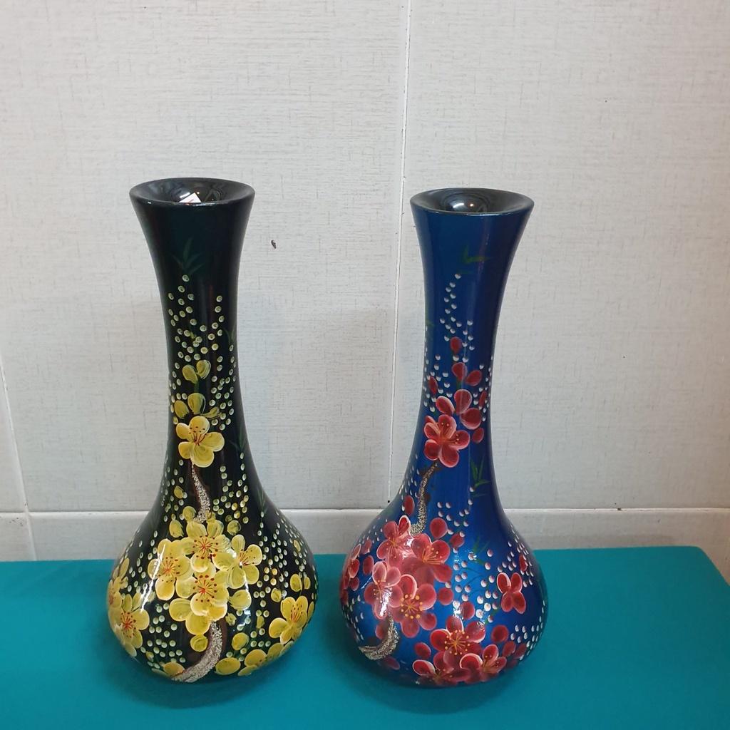 Bình hút tài lộc sơn mài cao cấp Thanh Bình Lê size 25x12 cm cắm hoa, trang trí nhà cửa, văn phòng, làm quà tặng ý nghĩa