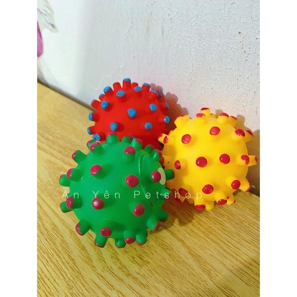 Đồ Chơi Gặm Nhắm Hình Tròn Gai Có Kèn Cho Chó Mèo
