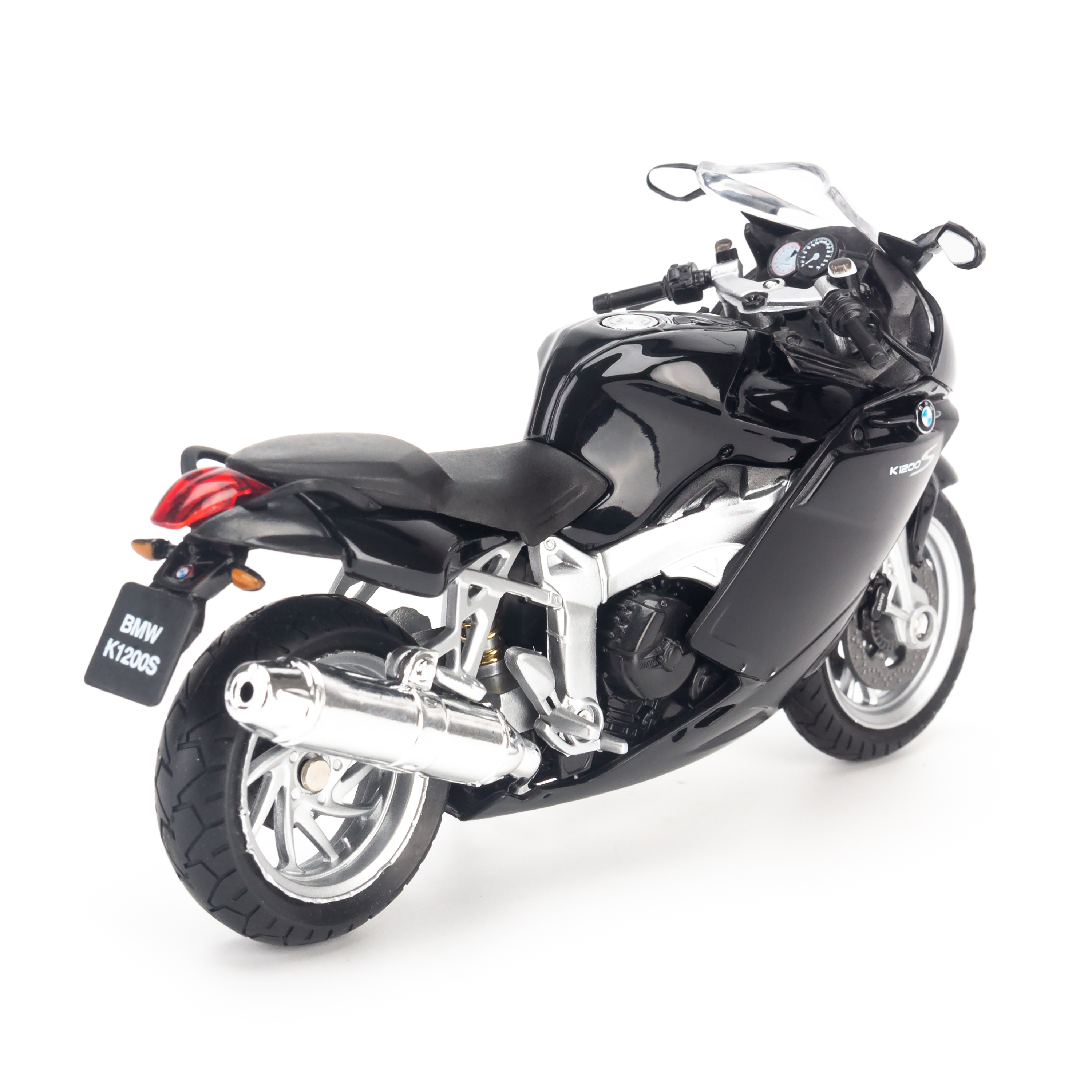 Mô hình xe mô tô BMW K1200S 1:18 Welly Black- 12829PW