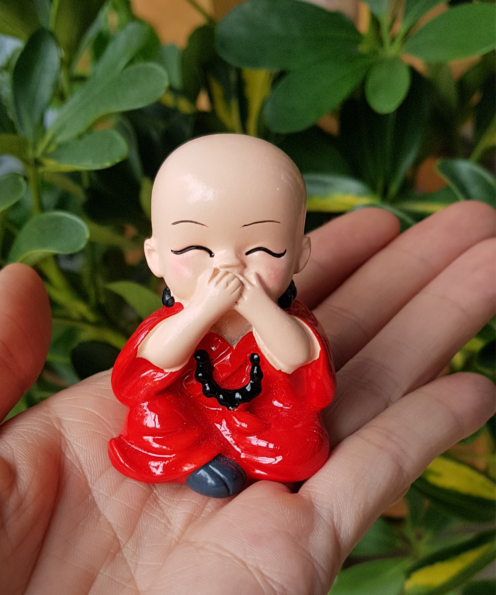 Bộ tượng Tứ Không đeo xâu chuỗi 5cm