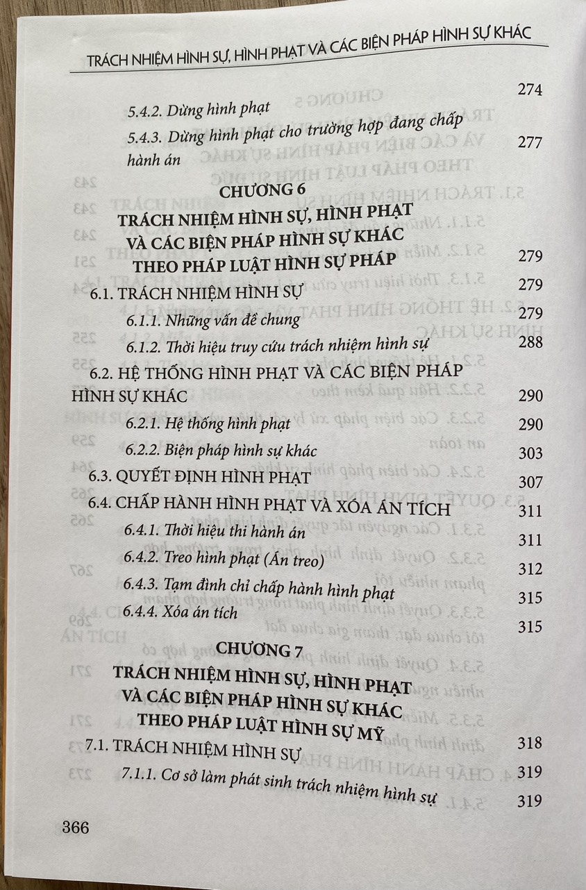 Trách nhiệm hình sự, hình phạt và các biện pháp hình sự khác