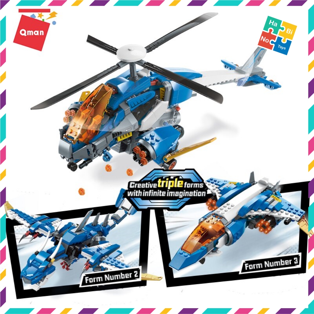 Bộ Đồ Chơi Xếp Hình Thông Minh Lego Qman 42103 - Máy Bay Trực Thăng Quân Sự Biến Hình 604 Mảnh Ghép Cho Trẻ Từ 6 Tuổi