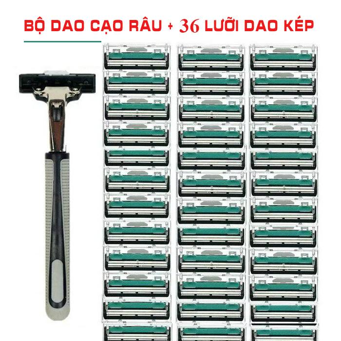 Set Dao Cạo Râu 36 Lưỡi Dao Cạo Thay Thế - Free Ship Toàn Quốc