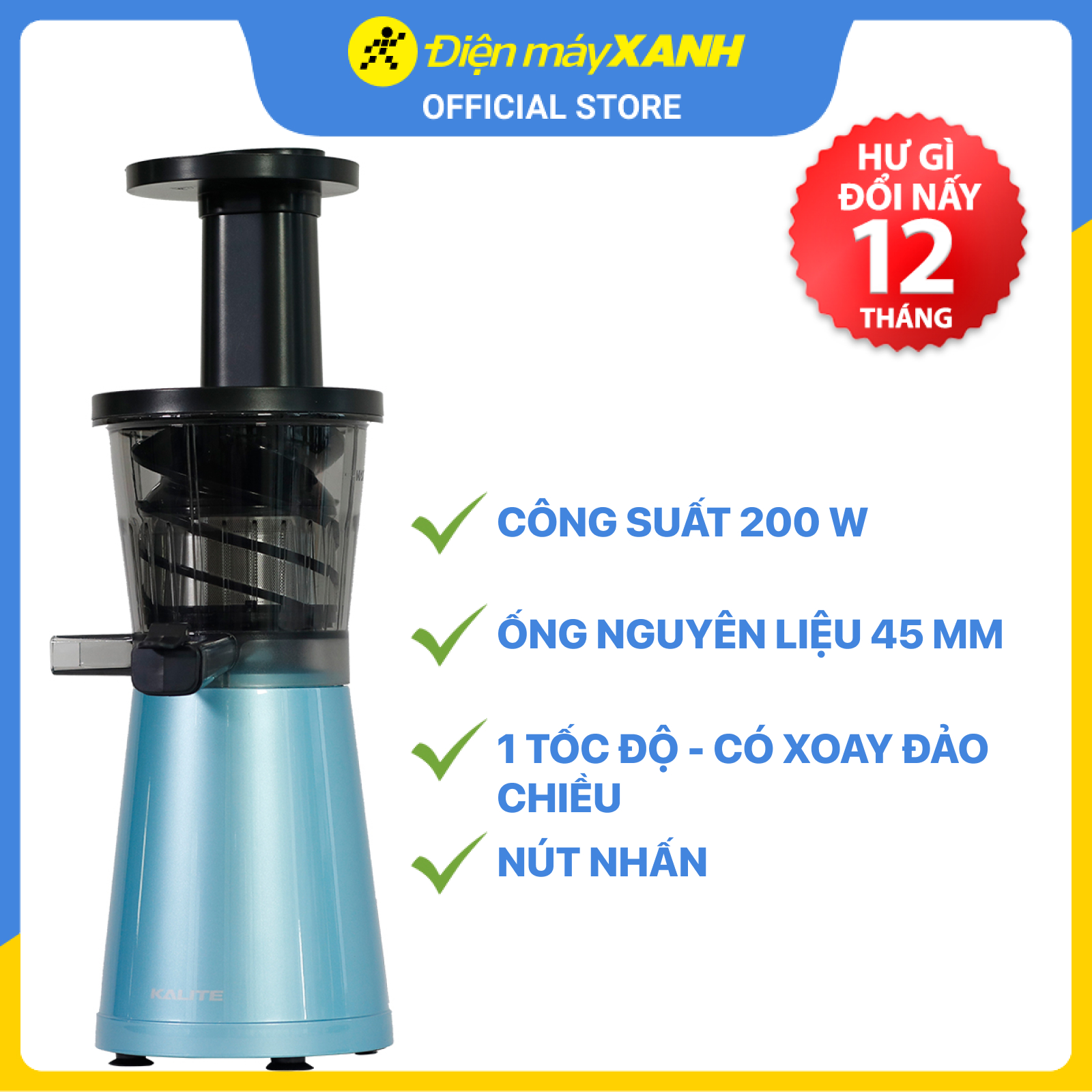 Máy ép chậm Kalite KL-530 - Hàng chính hãng