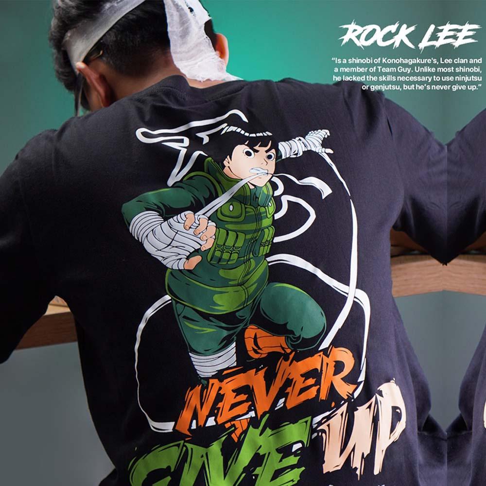 Áo Thun Form Rộng NARUTO ROCK LEE | Anime Naruto - Áo Phông Unisex