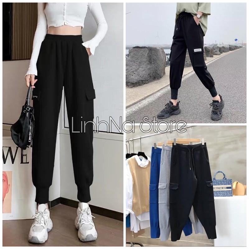 Quần Jogger Da Cá Túi Hộp Mác Chữ