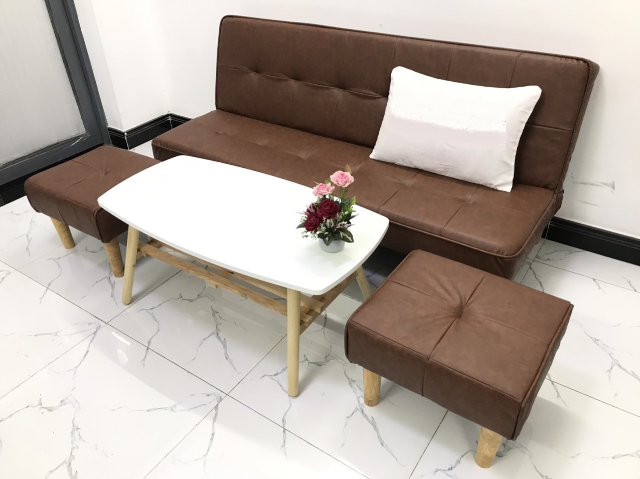 Bộ ghế sofa giường 1m7x90, sofa bed phòng khách Sivali10