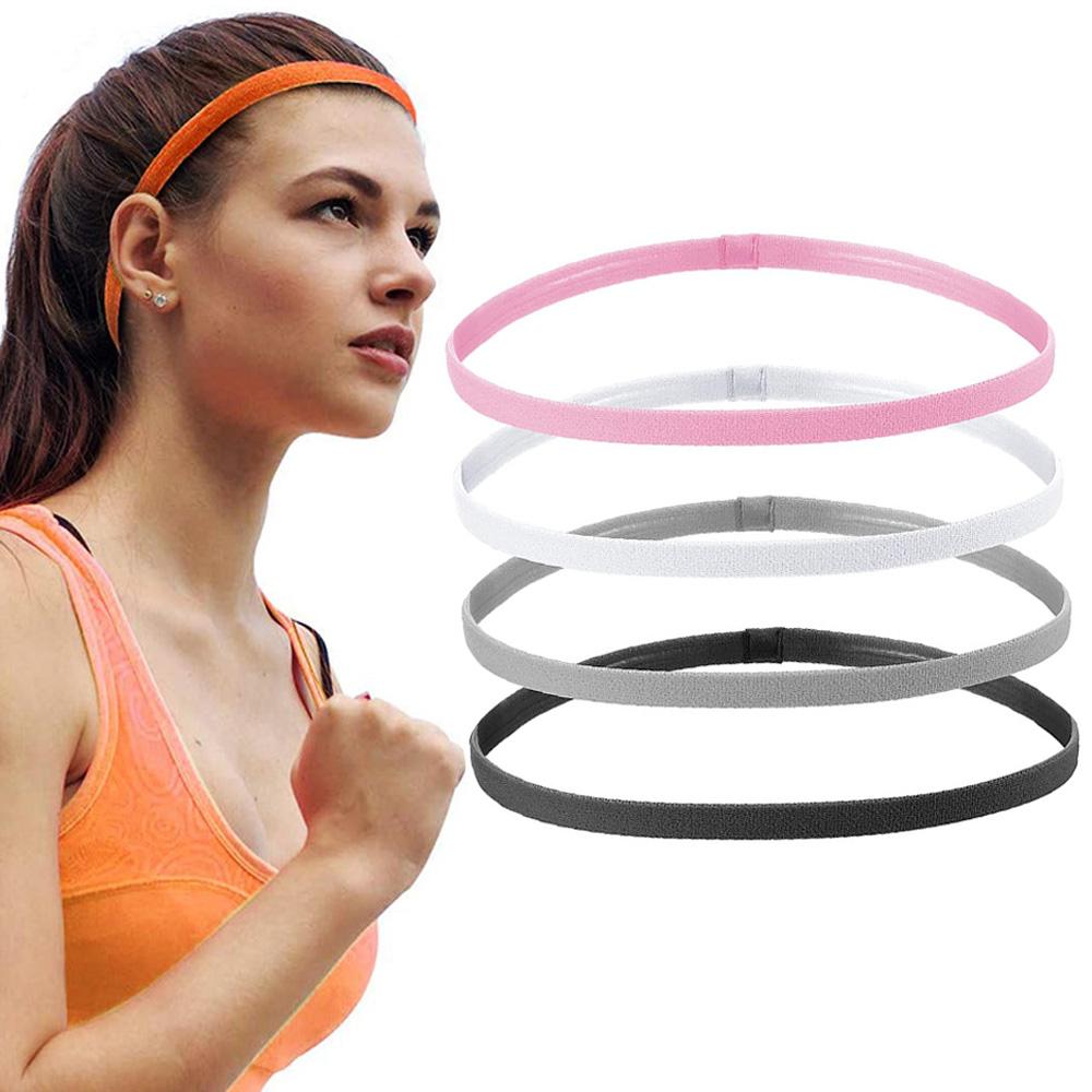 4 Dày Thun Chống Trơn Trượt Băng Đô Thể Thao Nam Nữ Tập Yoga Cột Tóc Bé Gái Thun Chống Trơn Trượt Tập Luyện Thấm Mồ Hôi Băng Đô Quấn Tóc Thể Thao Color: F