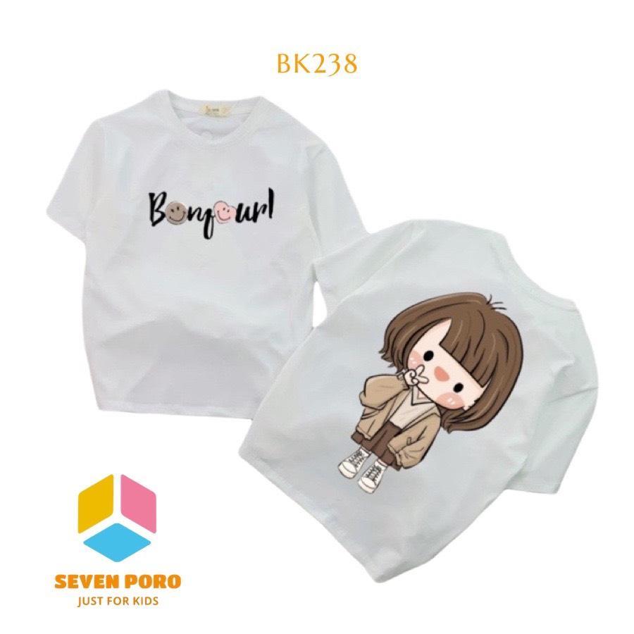 Áo Thun Bé Gái form lửng In Hình BK238N Sevenporo