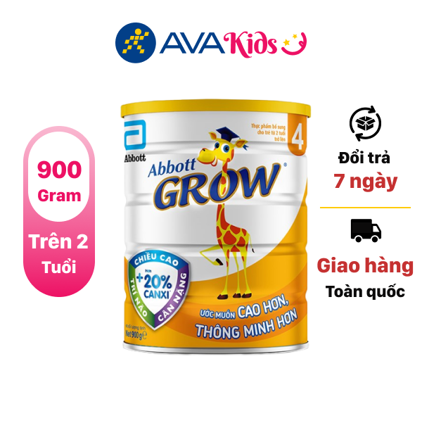 Sữa bột Abbott Grow số 4 - 900g (trên 2 tuổi)