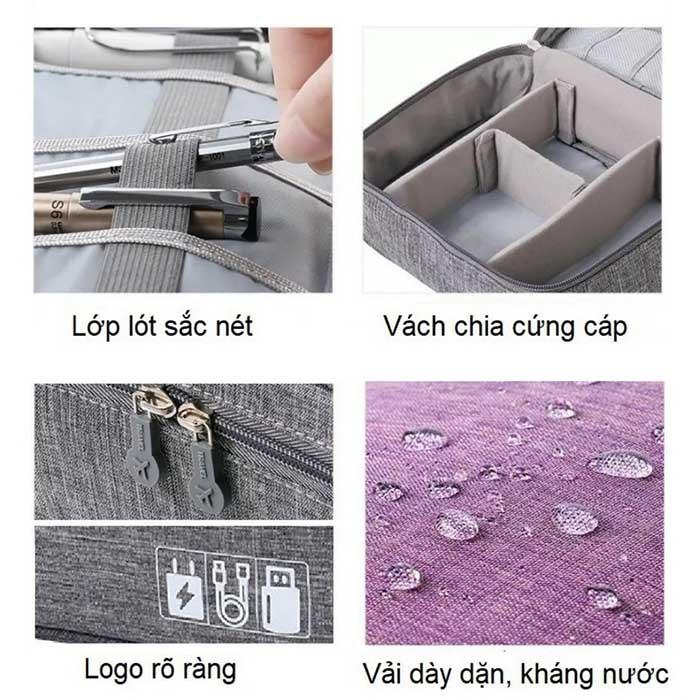 Túi Phụ Kiện Công Nghệ Sạc Cáp Đựng Sạc Cáp Tai Nghe Pin Điện Thoại Thẻ Nhớ