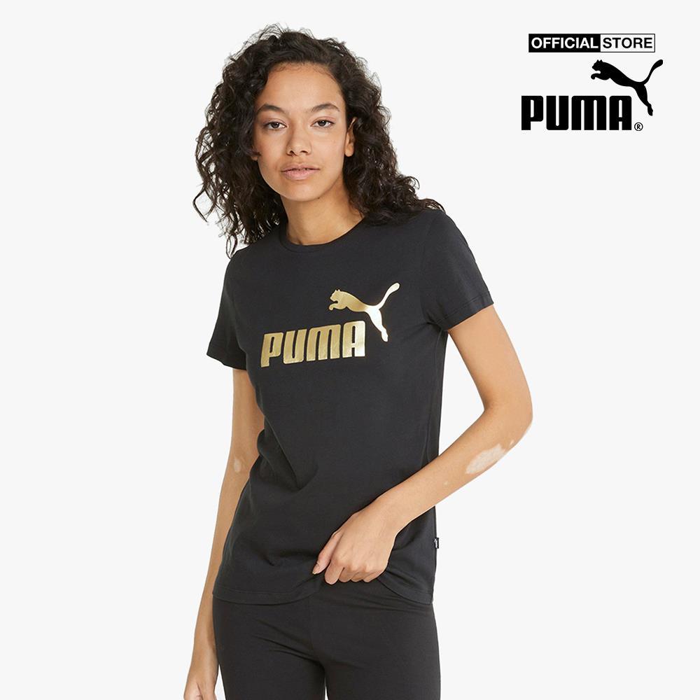 PUMA - Áo thun nữ tay ngắn Essentials+ Metallic Logo 848303