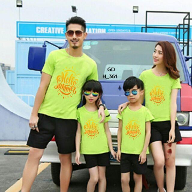 Áo gia đình cotton loại 1 đủ màu