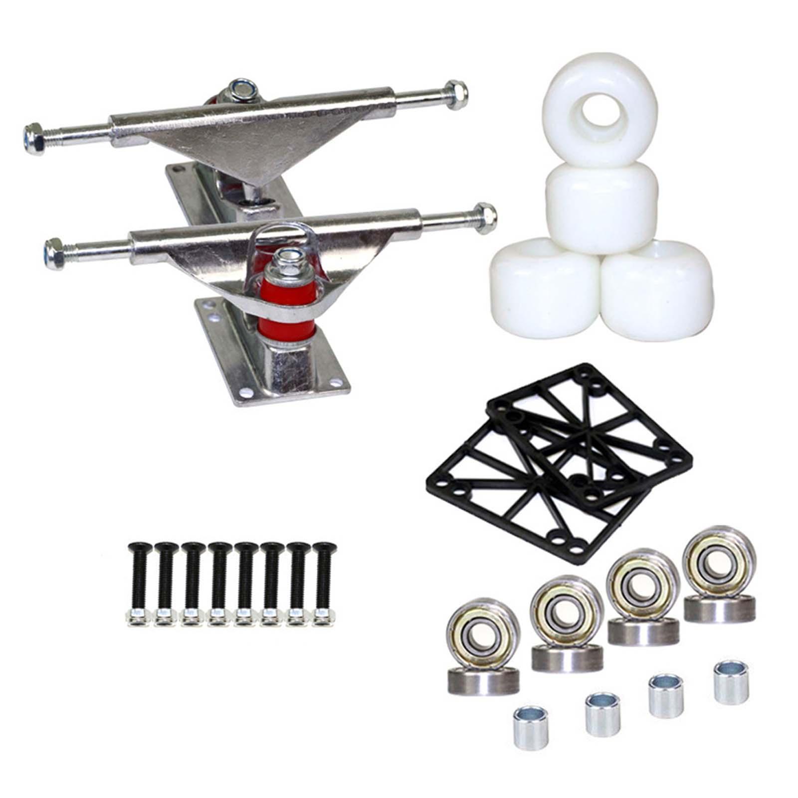 Skateboard Trucks Wheels Combo Set Bearing Spacers 5 inch Skateboard Bracket