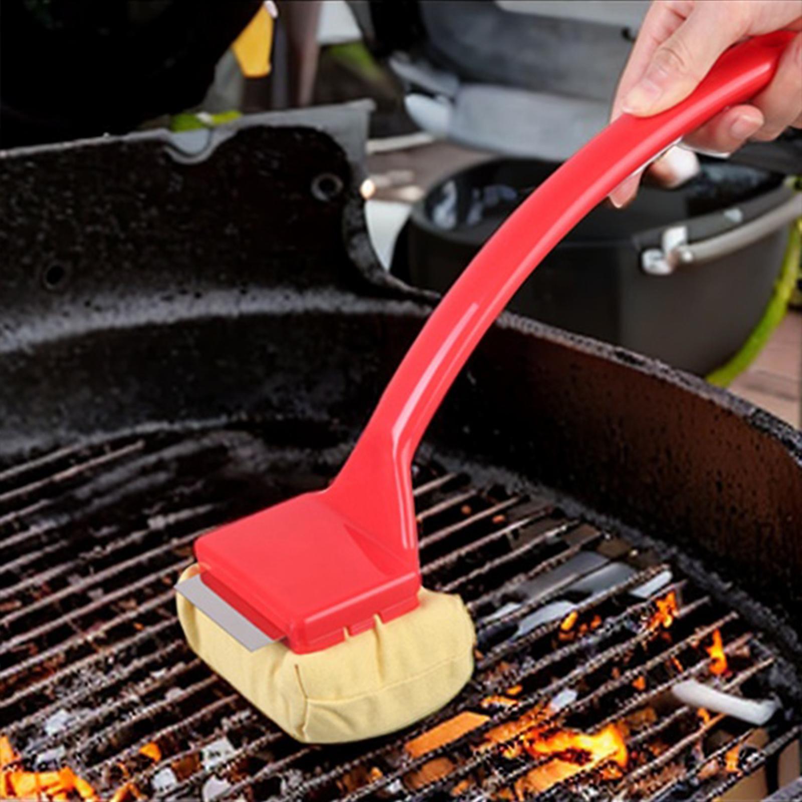 Grilling Grate Cleaner 2 in 1 Outdoor Grill Brush for Stainless Steel Grates