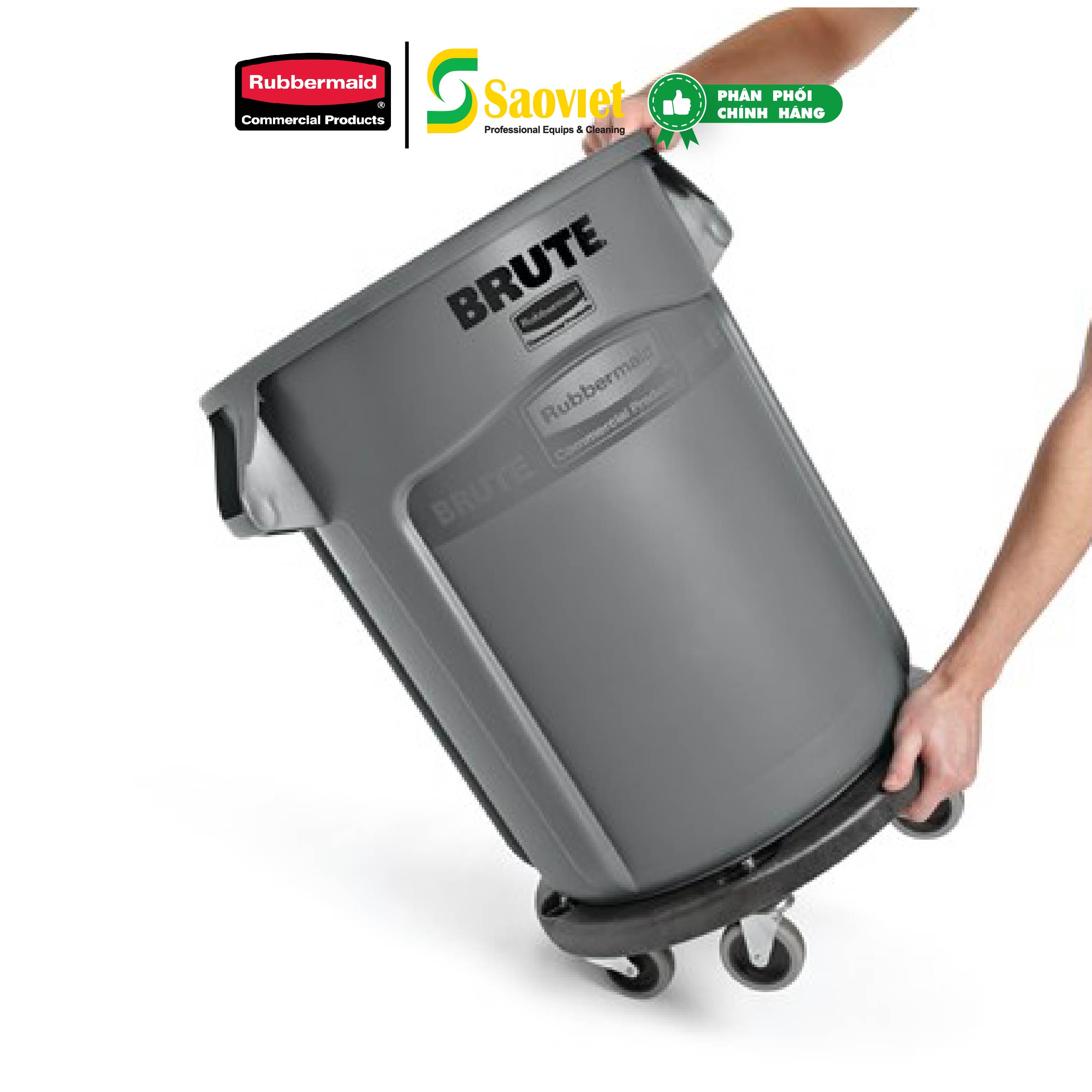 Giàn Bánh Xe Dolly Thùng Đựng Đồ Vận Chuyển Brute RUBBERMAID (Chính Hãng) - SKU: FG264000BLA | SAOVIETCO