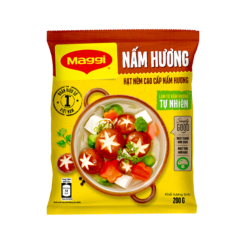 [Tặng Nước mắm táo] Hạt nêm cao cấp MAGGI Nấm Hương gói 800g
