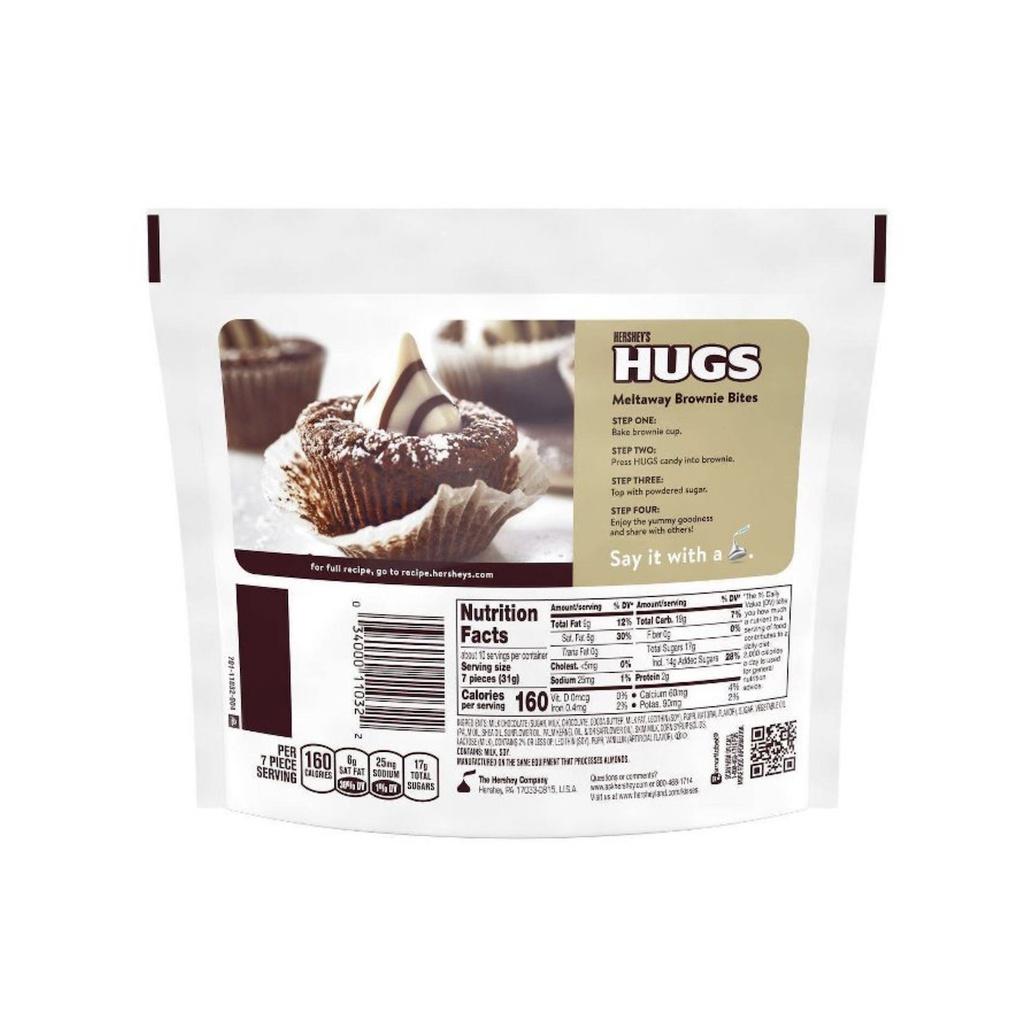 TÚI 303g SOCOLA SỮA BỌC KEM TRẮNG Hershey's Hugs Chocolate Candy (10.6 oz)