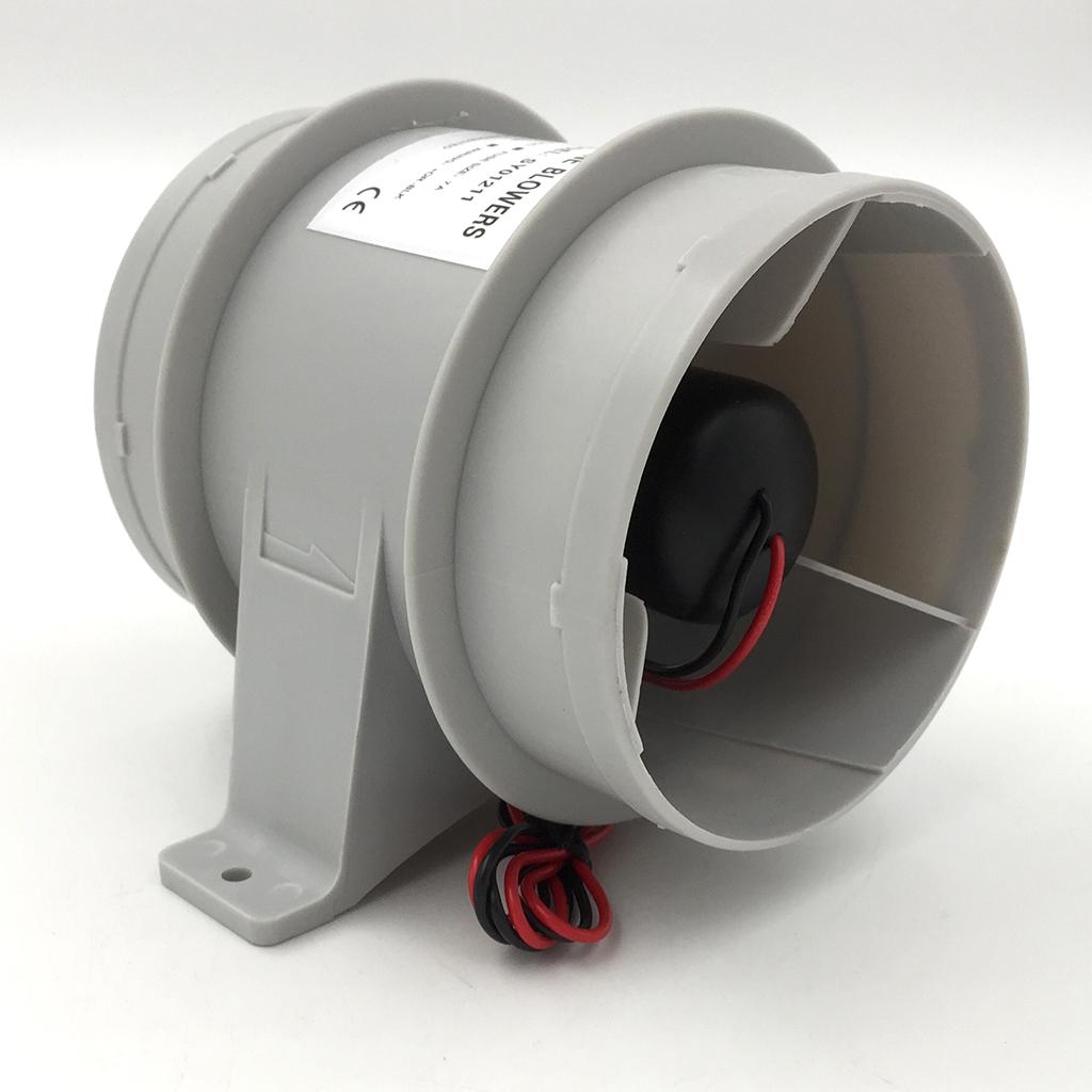 Marine 4" In-Line Bilge  Blower 12 Volt Water Resistant White Suit Boat