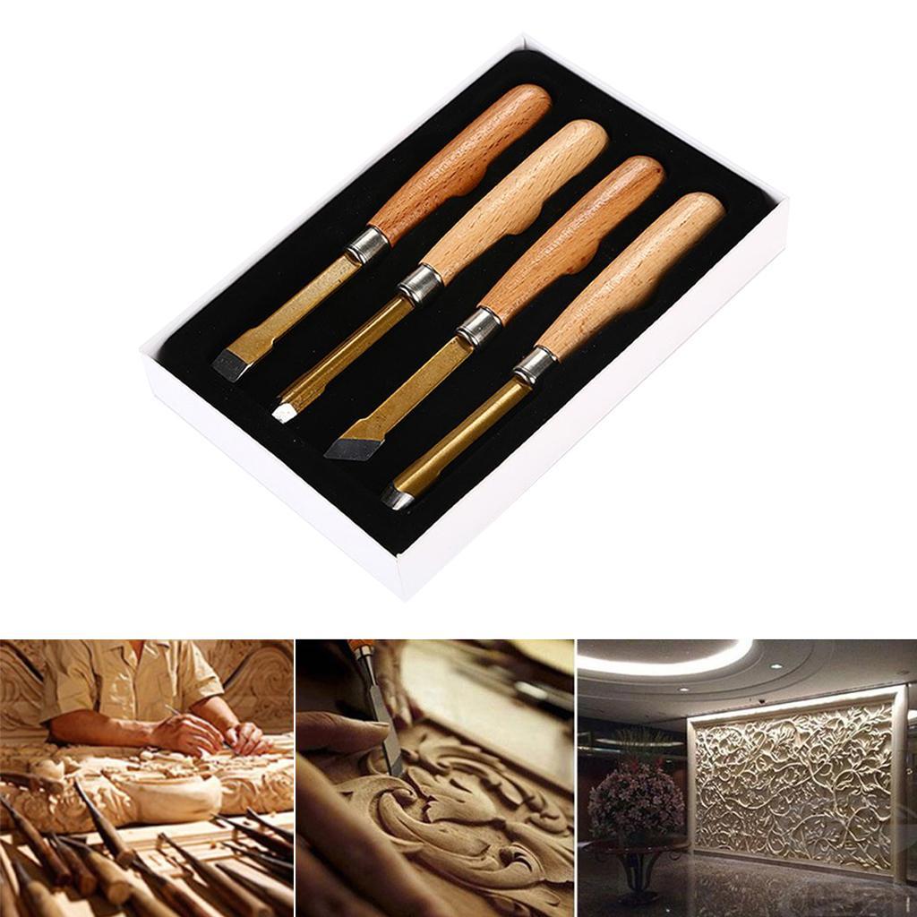 4pc Steel Carving Chip Detail for Craft