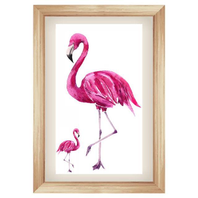 Tranh dán tường hồng hạc 3d 150_56cm x 80cm_DECAL VIP