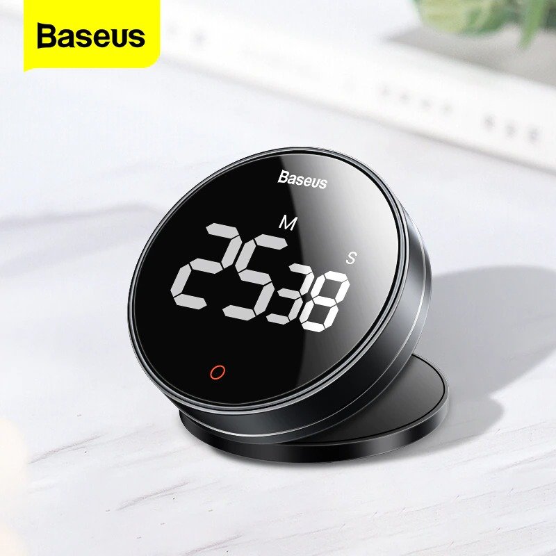 Đồng Hồ Hẹn Giờ Đếm Ngược Để Bàn Treo Tường Có Âm Thanh Heyo Rotation Countdown Timer Pro - Hàng Chính Hãng Baseus