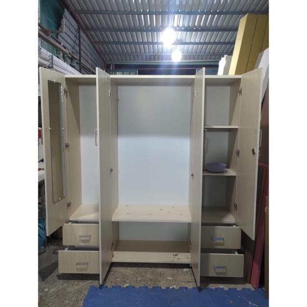 Tủ Nhựa Đài Loan 4 Cánh Màu Gỗ Sồi 456