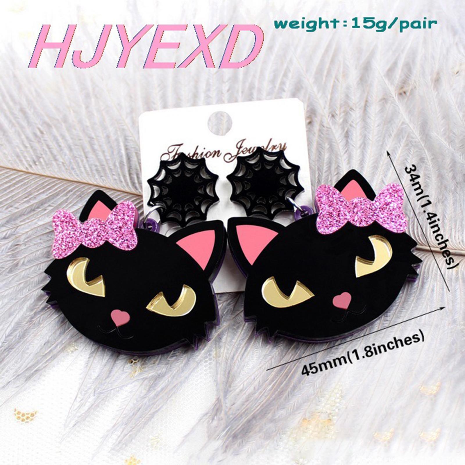 2Pcs Halloween Earrings Charms Decor Fashion Halloween Costume Accessories Cute Halloween Jewelry Stud Earrings for Party Festival Halloween