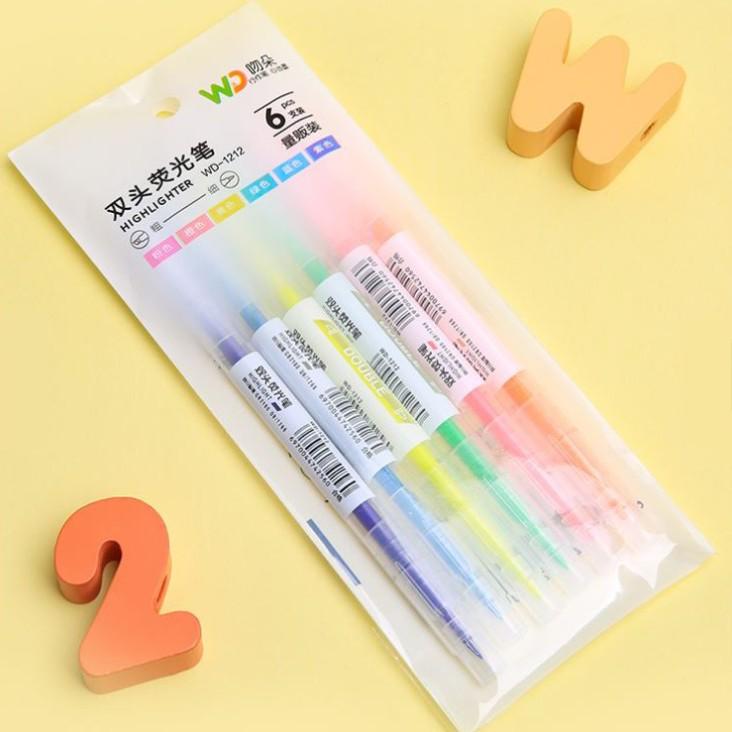 Bút đánh dấu zebra 2 đầu màu pastel bền đẹp phong cách Hàn Quốc