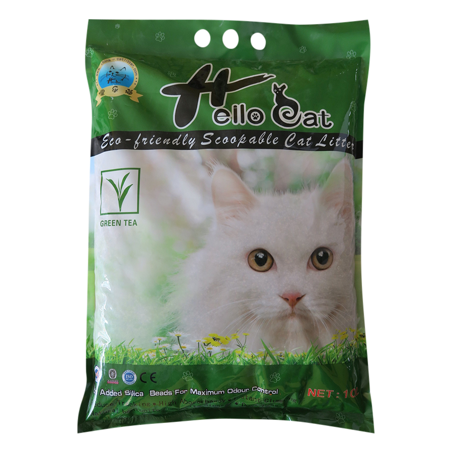 Cát Vệ Sinh Cho Mèo Hương Trà Xanh - Hello Cat 10 Lít