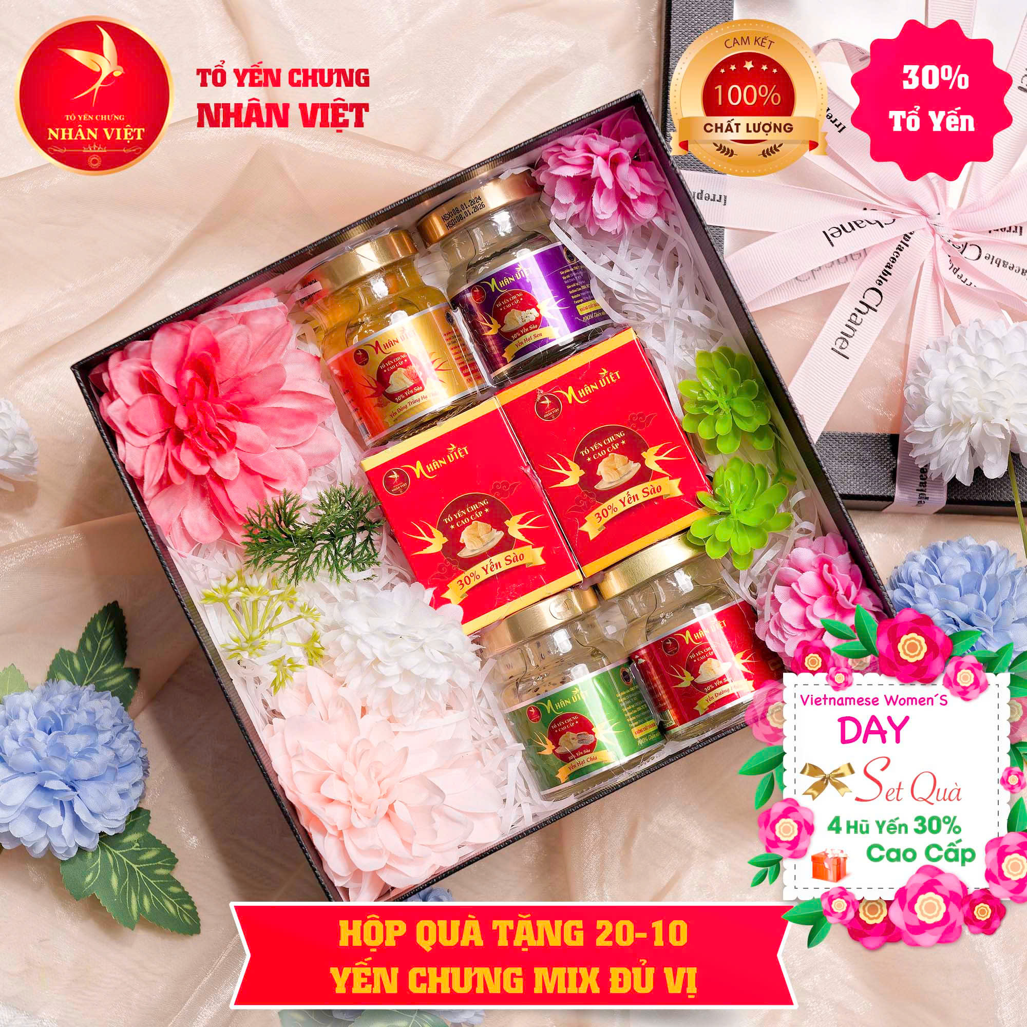 HỘP QUÀ TẶNG YẾN - MÓN QUÀ Ý NGHĨA CHO NGÀY QUỐC TẾ PHỤ NỮ 20/10 - NHÂN VIỆT
