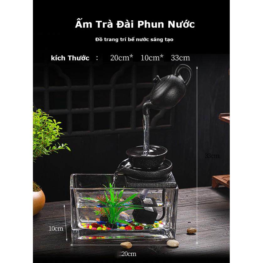 Bể cá để bàn Trang Trí Nhà Cửa Nghệ Thuật Wealthy Teapot