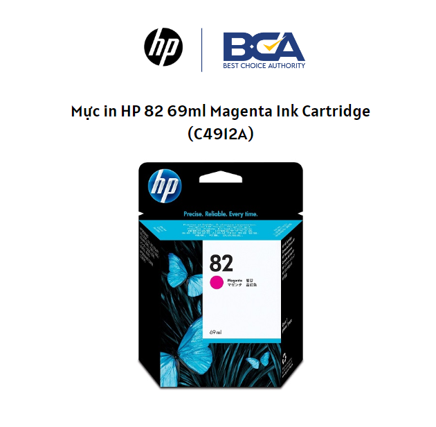 Mực In HP 82 Magenta Ink Cartridge (C4912A) 69ml - Hàng chính hãng