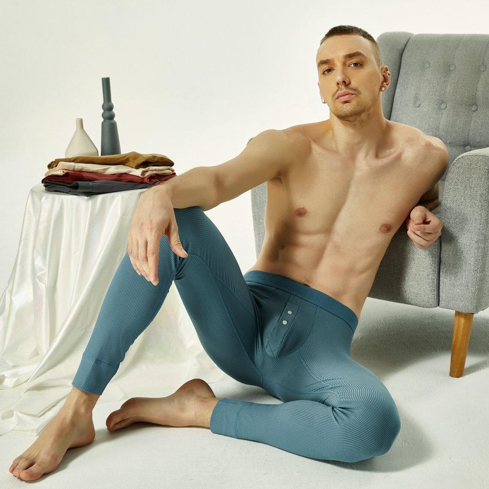 2021 Mới Nam Quần Lót Sinh Nhiệt Đáy Thu Đông Nam Quần Legging Giữ Ấm Quần Nam Chặt Quần Lót Dài Johns Giấc Ngủ