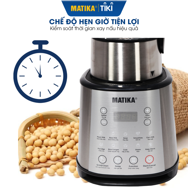 Máy Làm Sữa Hạt MATIKA 1.75L MTK-3286 - Hàng Chính Hãng