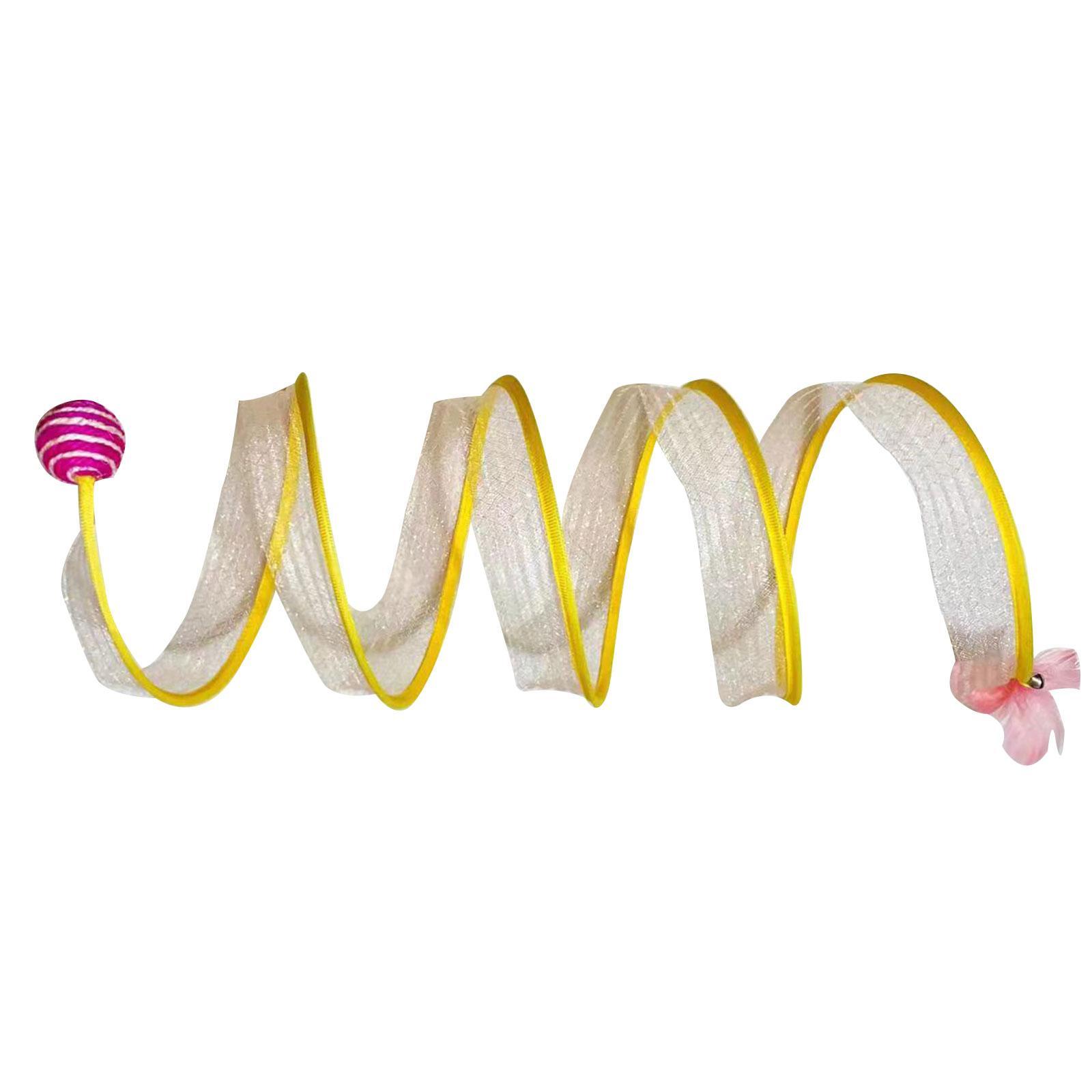 Cat Tunnel Toy Collapsible with Bell Feather Cat Toys for Small Animals Play