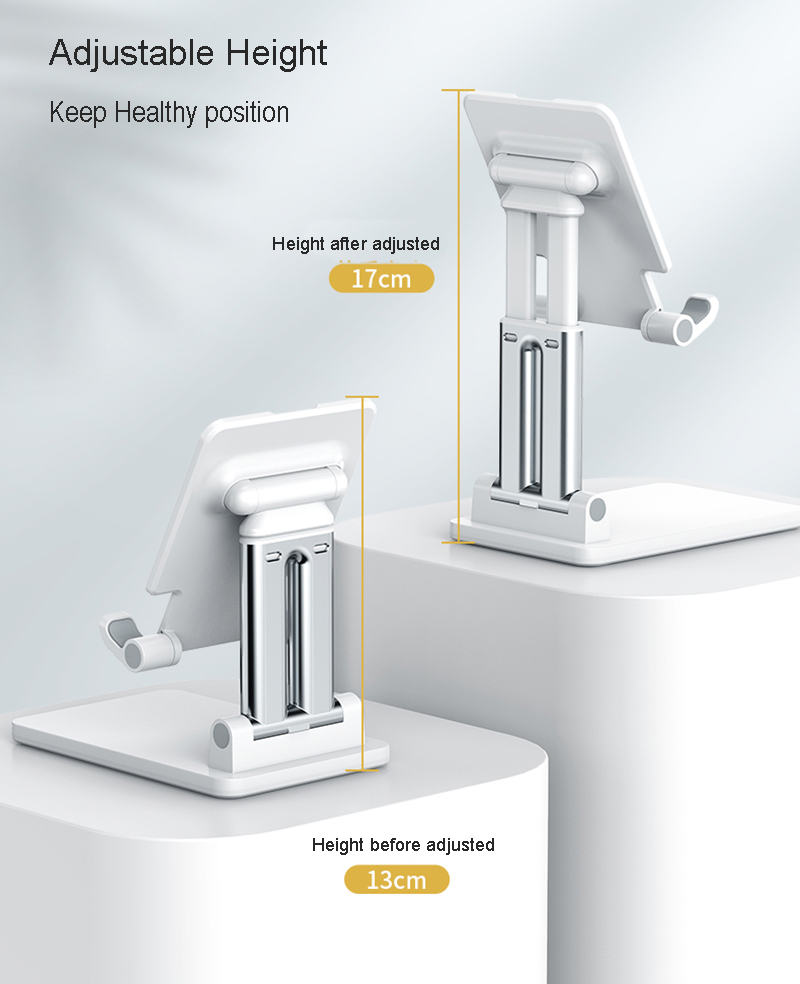 Double Tube Adjustable Desktop Tablet Mobile Phone Holder Stand for iPad iPhone Samsung Huawei Xiaomi Tablet Stand Holder