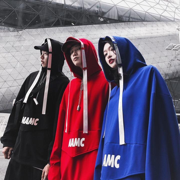 Áo thun Hoodie nam tay dài unisex form rộng vải nỉ MAMC trùm unisex