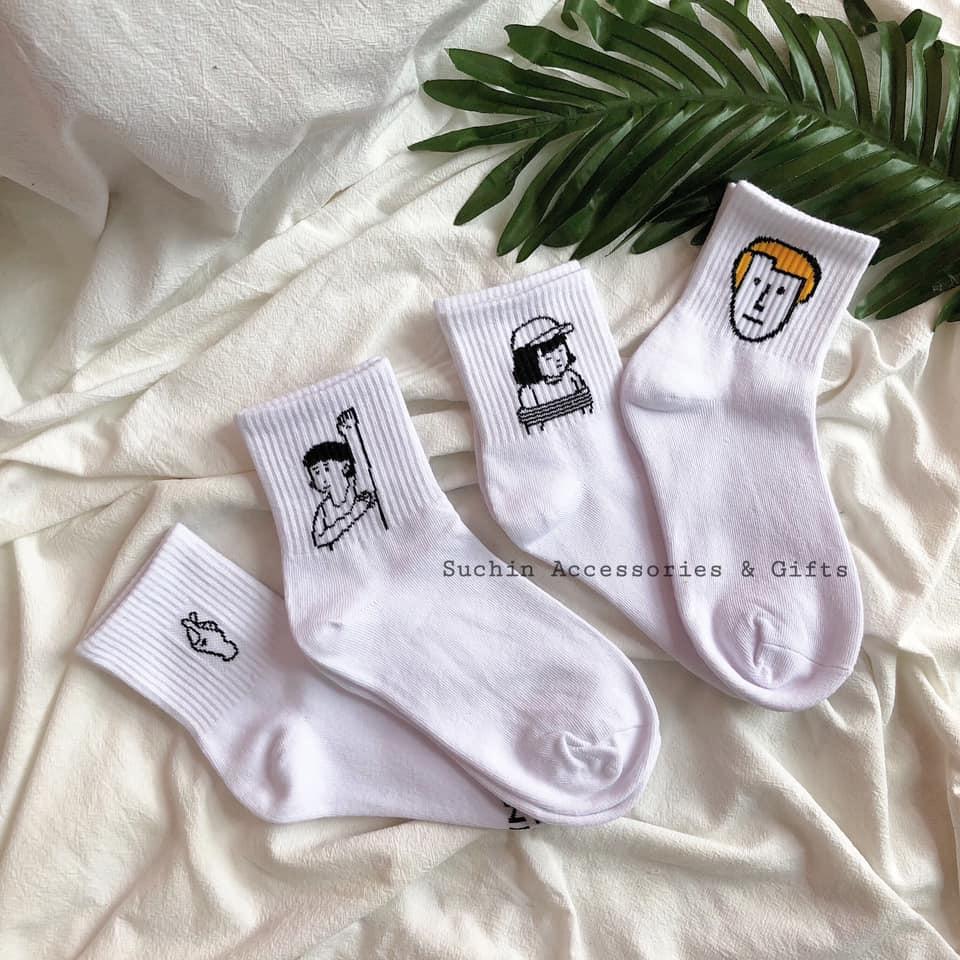 Tất trắng hình Suchin T0031