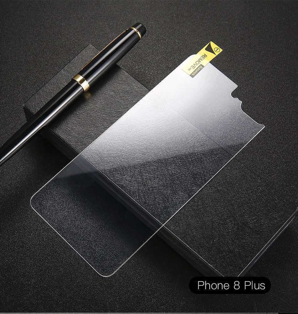 Miếng dán kính cường lực mặt sau lưng cho iPhone 7 Plus / 8 Plus hiệu Baseus (Độ cứng 9H, độ mỏng 0.6mm, Cạnh vát kim cương) - Hàng chính hãng