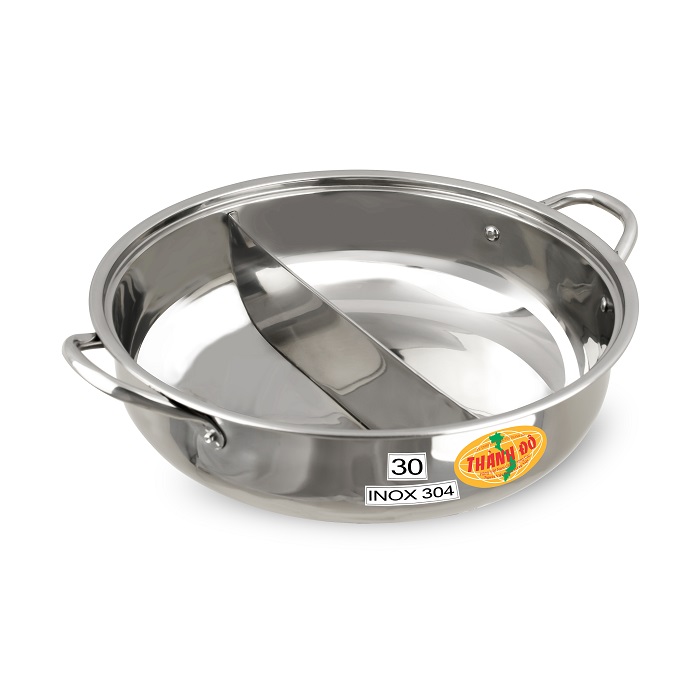 Nồi Lẩu 2 Ngăn Inox 304 Thành Đô size 26cm