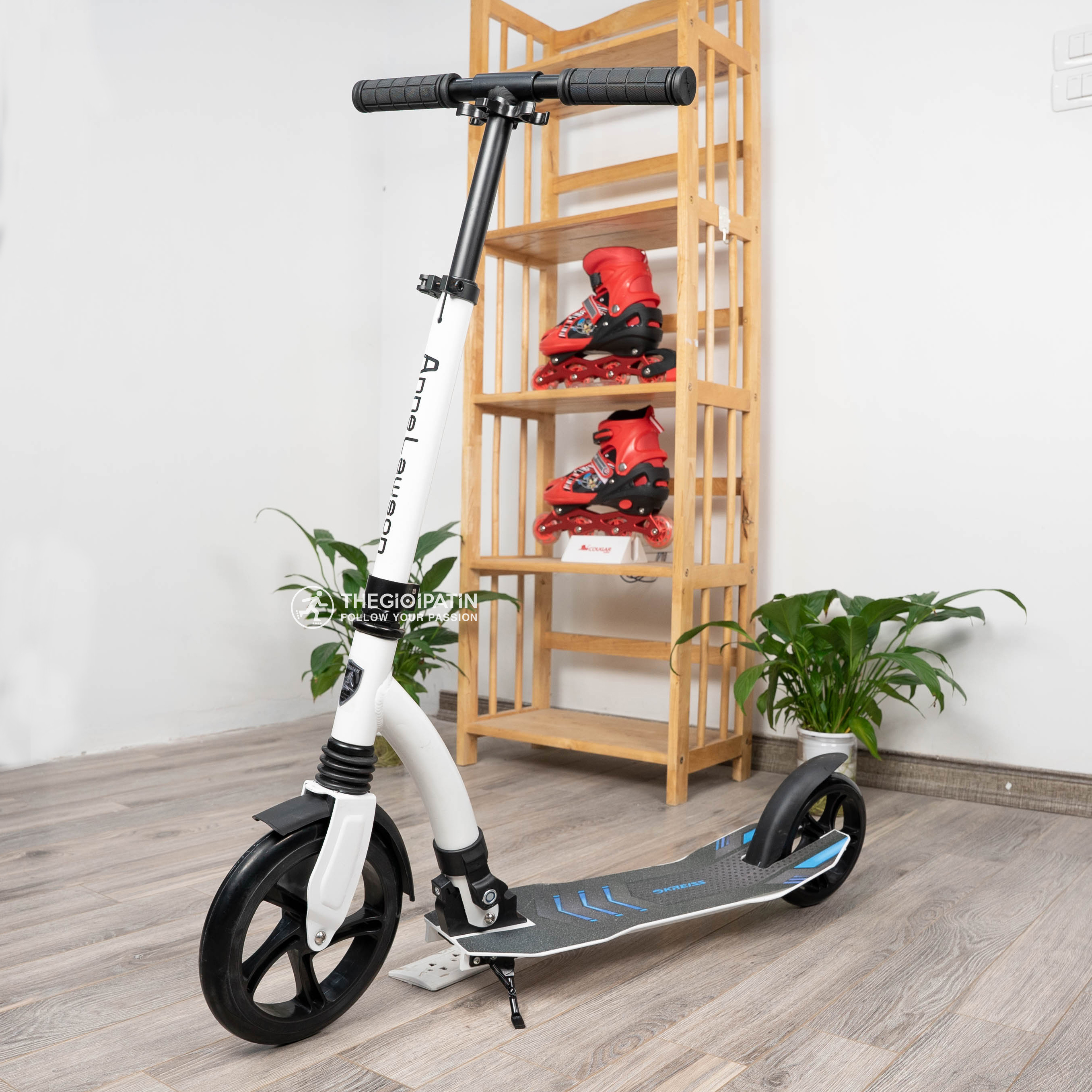 Xe trượt scooter người lớn Centosy A7 hàng chính hãng  - màu Đen + tăng chiều cao 3 nấc + gập được