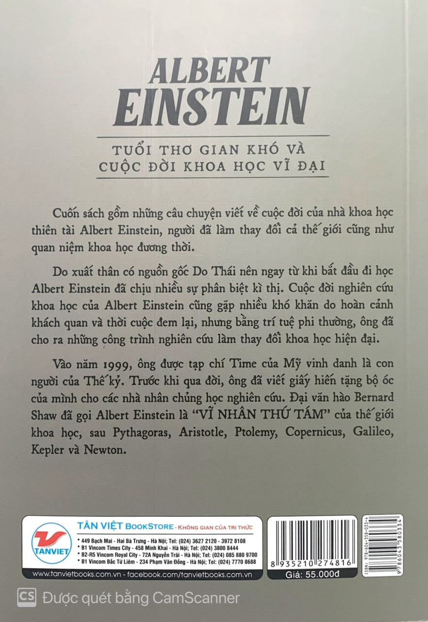 Kể Chuyện Cuộc Đời Các Thiên Tài: Albert Einstein - Tuổi Thơ Gian Khó Và Cuộc Đời Khoa Học Vĩ Đại - Rasmus Hoài Nam biên soạn - (bìa mềm)