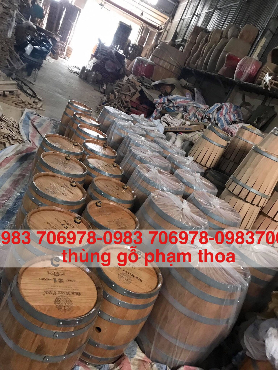 Thùng ngâm ủ rượu gỗ sồi 100lit dáng đứng
