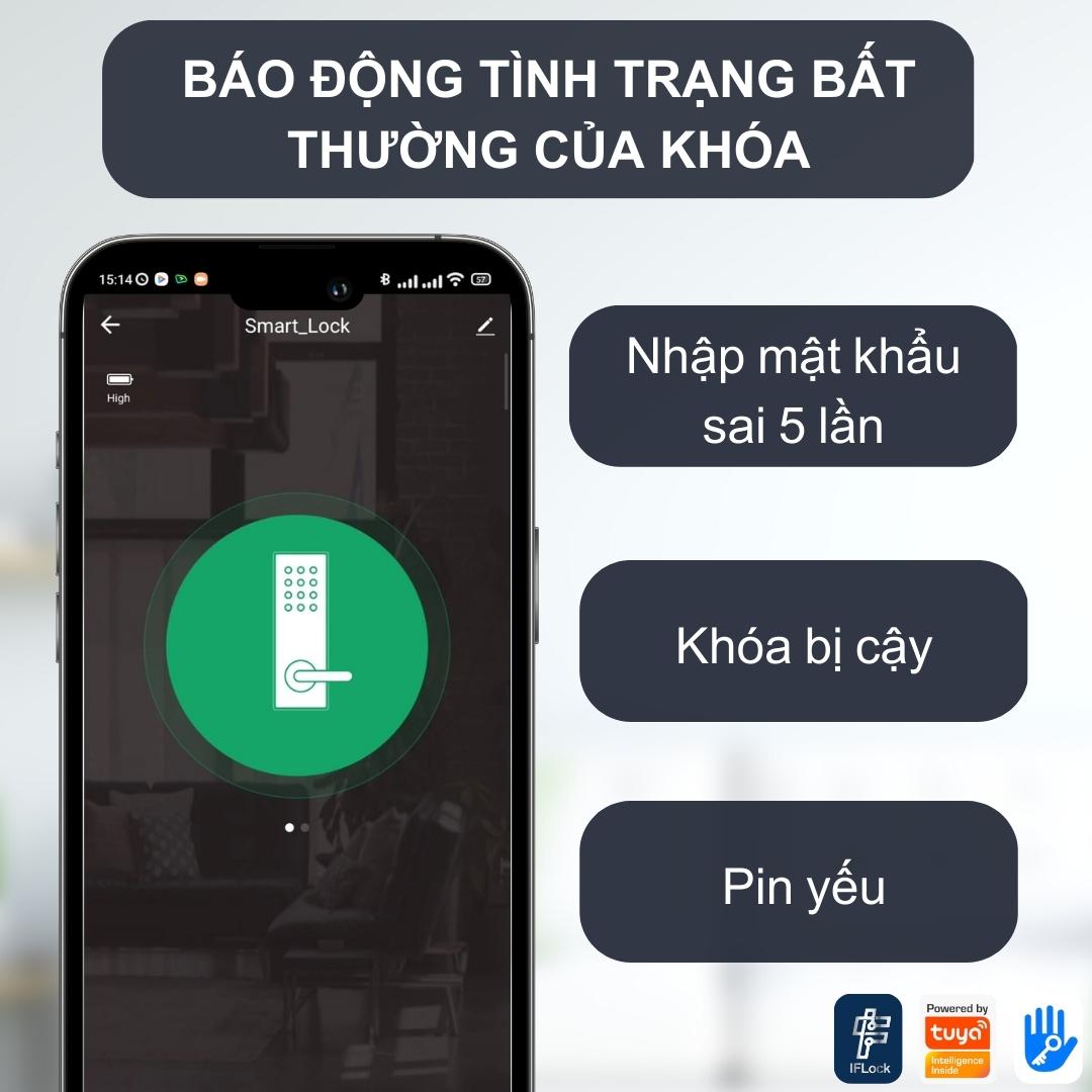 Khóa cửa vân tay thông minh IFlock Tuya A6FW