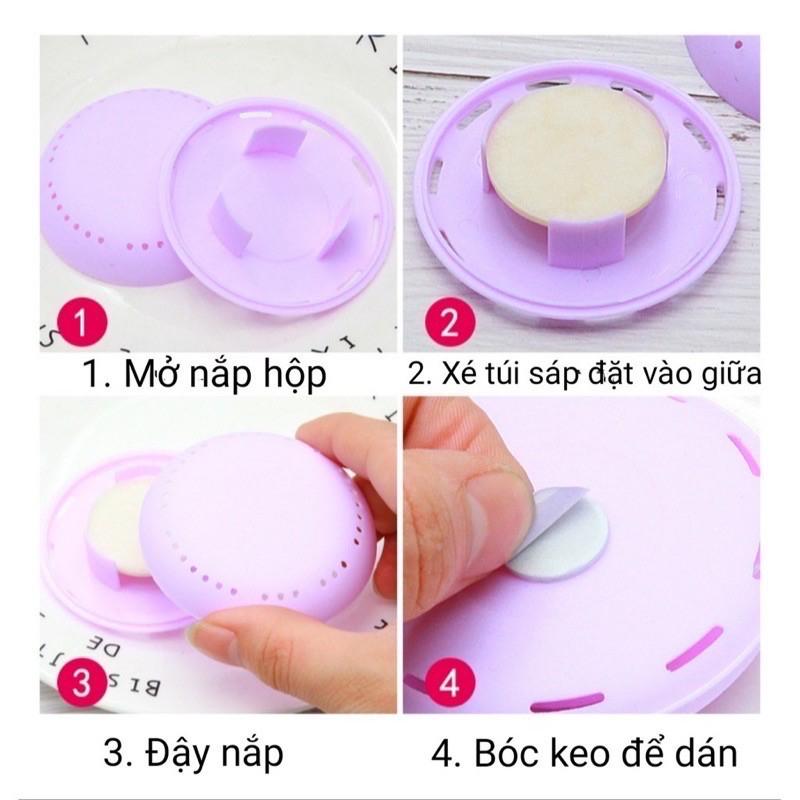 Hộp Sáp Thơm Phòng Khử Mùi Dán Tường (Tặng Thêm 1 Cục Sáp Thơm